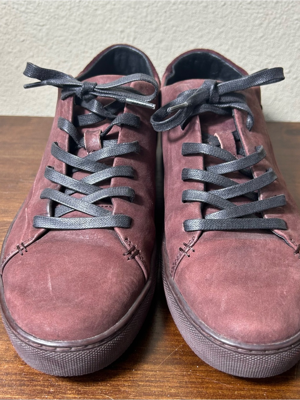Crime‎ London Sneakers Men's Size 40 US 7 Suede Low-Top Sneaker - Burgundy - Picture 2 of 9